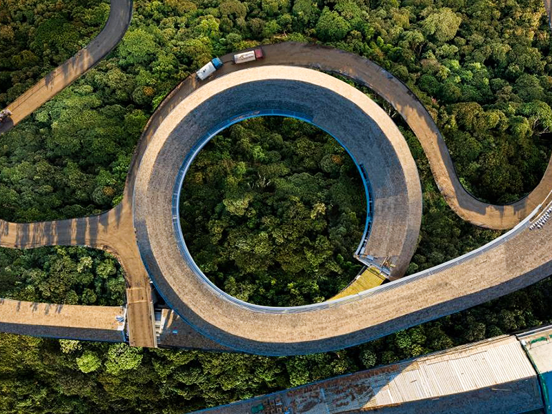 Wooden Sunshade At Ancillary Works Para sa Beijing Winter Olympics Luge Center