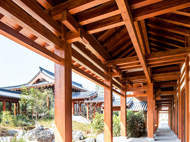 Gusali ng Timber Structure ng Xi'an Meibei Lake